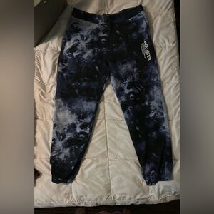 Hollister Navy and Black Tie-Dye Joggers